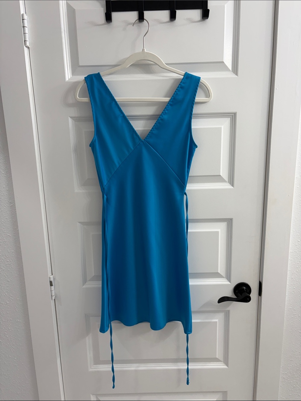 Peppermayo Bright Blue V-Neck Mini Dress